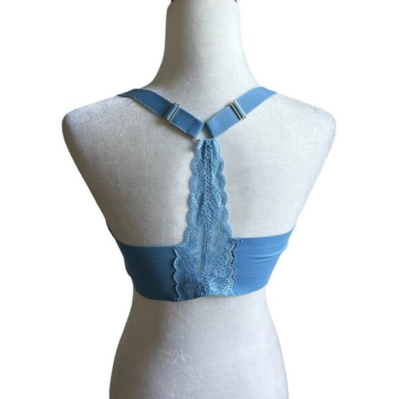 KNIX Sky Blue Laced Racer Back Bra US M. - Picture 3 of 5